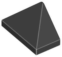 Lego (N) ~ Slope 45 2 x 1 Triple with Bottom Stud Holder ~ [Black]