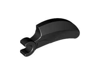 Lego (N) ~ Barb / Claw / Horn / Tooth with Clip Curved ~ [Black]