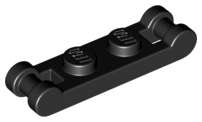 Lego (N) ~ Plate Modified 1 x 2 with Bar Handles on Ends ~ [Black]