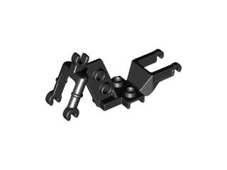 Lego (U) ~ Motorcycle Chassis Clip for Handle ~ [Black]
