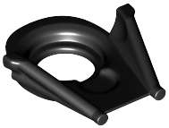 Lego (N) ~ Minifigure Neck Collar SW Darth Vader Helmet Lower Jaw ~ [Black]