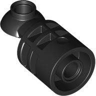 Lego (N) ~ Technic Rotation Joint Cylinder with Pin Hole and Rotation Joint Ball Half ~ [Black]