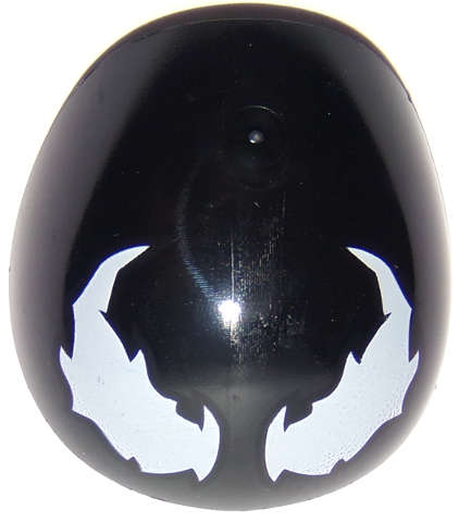 Lego (U) ~ Large Figure Armor Round Smooth with White Venom Eyes Pattern ~ [Black]