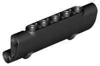Lego (N) ~ Technic Panel Curved 7 x 3 with 2 Pin Holes through Panel Surface ~ [Black]
