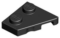 Lego (U) ~ Wedge Plate 2 x 2 Left ~ [Black]