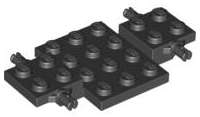 Lego (U) ~ Vehicle Base 4 x 7 x 2/3 ~ [Black]