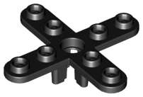 Lego (U) ~ Propeller 4 Blade 5 Diameter with Rounded Ends and Open Hub ~ [Black]