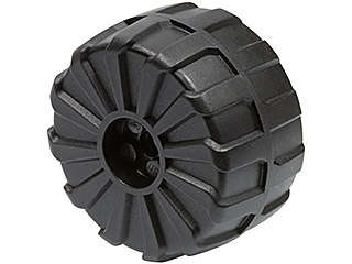 Lego (N) ~ Wheel Hard Plastic Large (54mm D. x 30mm) ~ [Black]