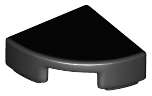 Lego (N) ~ Tile Round 1 x 1 Quarter ~ [Black]