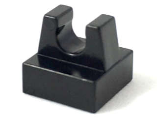 Lego (U) ~ Tile Modified 1 x 1 with Clip ~ [Black]