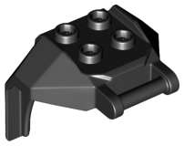 Lego (N) ~ Large Figure Armor Chest with 4 Studs and Bar Handle ~ [Black]