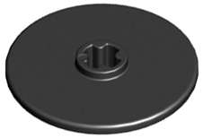 Lego (N) ~ Technic Disk 3 x 3 ~ [Black]