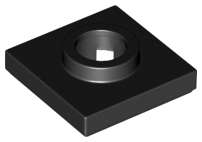 Lego (N) ~ Turntable 2 x 2 Square Base ~ [Black]