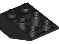 Lego (N) ~ Slope Inverted 33 3 x 2 with Hollow Round Bottom Tube ~ [Black]