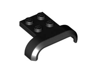 Lego (N) ~ Vehicle Mudguard 4 x 3 x 1 with Arch Curved ~ [Black]
