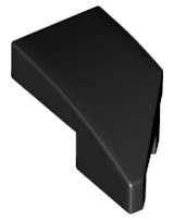 Lego (U) ~ Wedge 2 x 1 x 2/3 Left ~ [Black]