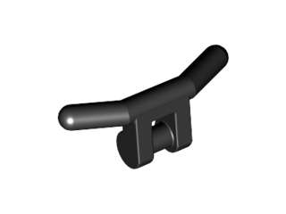 Lego (N) ~ Minifigure Utensil Handlebars ~ [Black]