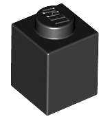 Lego Used - Brick 1 x 1~ [Black]
