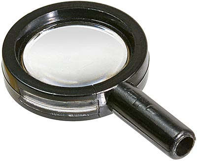 Lego (U) ~ Minifigure Utensil Magnifying Glass Thin Frame and Hollow Handle with Trans-Cl ~ [Black]