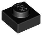 Lego (U) ~ Plate 1 x 1 ~ [Black]