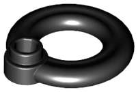 Lego (N) ~ Minifigure Utensil Flotation Ring (Life Preserver) ~ [Black]