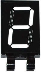 Lego (U) ~ Tile Modified 2 x 3 with 2 Clips with White Digital Number 2 Pattern (Sticker) ~ [Black]