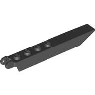 Lego (U) ~ Hinge Plate 1 x 8 with Angled Side Extensions 9 Teeth and Rounded Plate Unders ~ [Black]
