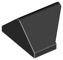 Lego (U) ~ Slope 45 2 x 1 Double / Inverted with Bottom Stud Holder ~ [Black]