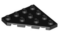 Lego (U) ~ Wedge Plate 4 x 4 Cut Corner ~ [Black]