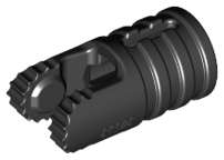 Lego (U) ~ Hinge Cylinder 1 x 2 Locking with 2 Fingers and Axle Hole on Ends with Slots ~ [Black]
