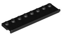 Lego (U) ~ Plate Modified 2 x 8 with Door Rail ~ [Black]
