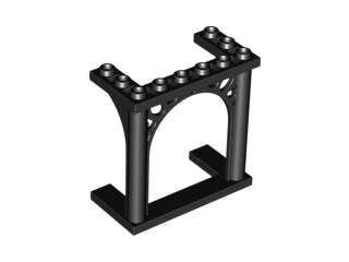 Lego (N) ~ Arch 3 x 6 x 5 Ornamented ~ [Black]
