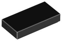 Lego (U) ~ Tile 1 x 2 ~ [Black]