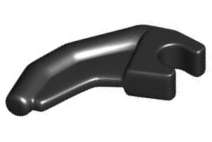 Lego (N) ~ Barb / Claw / Horn / Tooth with Clip Angled ~ [Black]