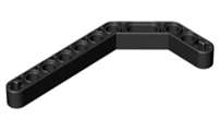 Lego (U) ~ Technic Liftarm Modified Bent Thick 1 x 11.5 Double ~ [Black]