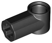 Lego (N) ~ Technic Axle and Pin Connector Angled #1 ~ [Black]