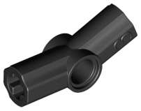 Lego (N) ~ Technic Axle and Pin Connector Angled #3 - 157.5 degrees ~ [Black]