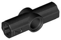 Lego (N) ~ Technic Axle and Pin Connector Angled #2 - 180 degrees ~ [Black]