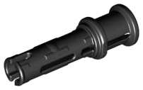 Lego (N) ~ Technic Pin 3L with Friction Ridges and Stop Bush ~ [Black]