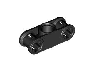 Lego (U) ~ Technic Axle and Pin Connector Perpendicular 3L with Center Pin Hole ~ [Black]