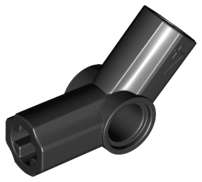 Lego (U) ~ Technic Axle and Pin Connector Angled #4 - 135 degrees ~ [Black]
