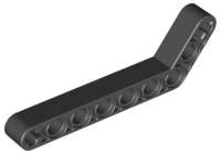 Lego (N) ~ Technic Liftarm Modified Bent Thick 1 x 9 (7 - 3) ~ [Black]