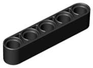 Lego (U) ~ Technic Liftarm Thick 1 x 5 ~ [Black]
