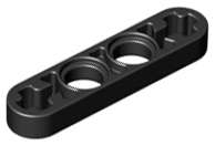 Lego (N) ~ Technic Liftarm Thin 1 x 4 - Axle Holes ~ [Black]