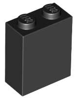 Lego (N) ~ Brick 1 x 2 x 2 with Inside Stud Holder ~ [Black]