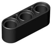 Lego Used - Technic Liftarm Thick 1 x 3~ [Black]