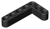 Lego (N) ~ Technic Liftarm Modified Bent Thick L-Shape 3 x 5 ~ [Black]