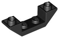 Lego (N) ~ Slope Inverted 45 4 x 1 Double ~ [Black]