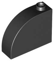 Lego (N) ~ Slope Curved 3 x 1 x 2 with Hollow Stud ~ [Black]