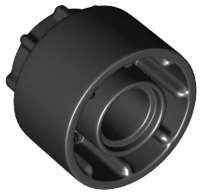 Lego (N) ~ Technic Driving Ring Extension with 8 Teeth Inside and Outside ~ [Black]